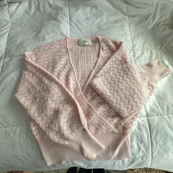 Wilfred Light Pink V-Neck Sweater - Picture 2 of 2